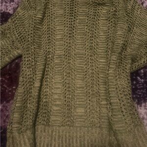 Dip Olive Knit Women's Cowl Sweater